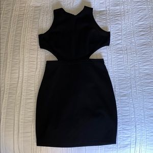 Sexy little black dress with open back